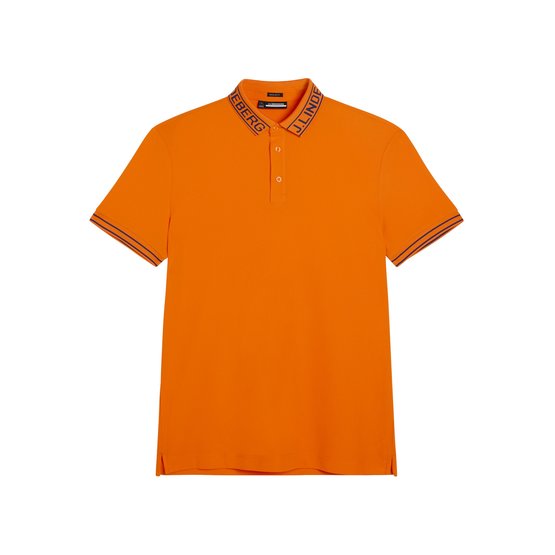 J.Lindeberg Austin Regular Half Sleeve Polo in orange buy online - Golf ...