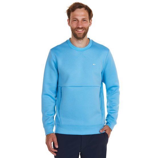 Daniel Springs Sweatshirt Struktur Techno Midlayer Stretch blau