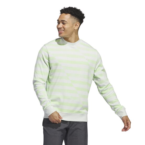 Adidas  Ultimate365 Printed Crewneck Sweatshirt Stretch Midlayer light green