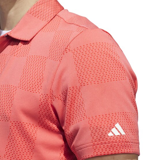 Adidas  Ultimate365 Textured Half Sleeve Polo red