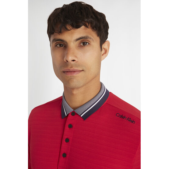 Calvin Klein polo PARRAMORE s krátkým rukávem červená