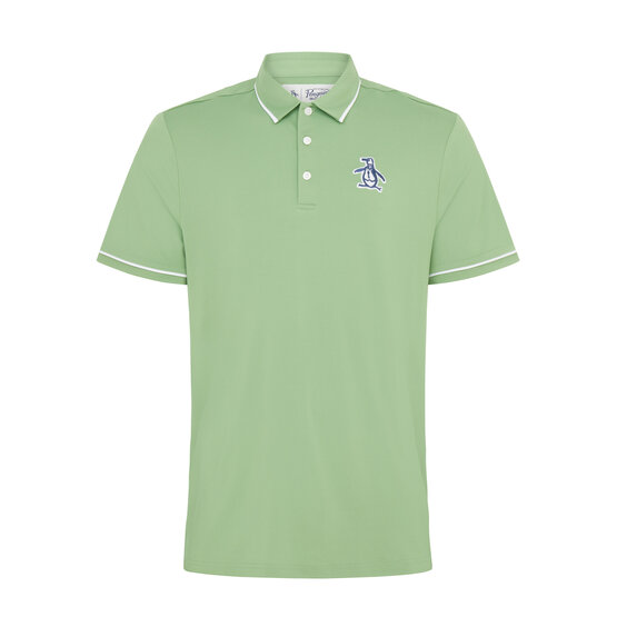 Penguin  HERITAGE PIPED half sleeve polo light green