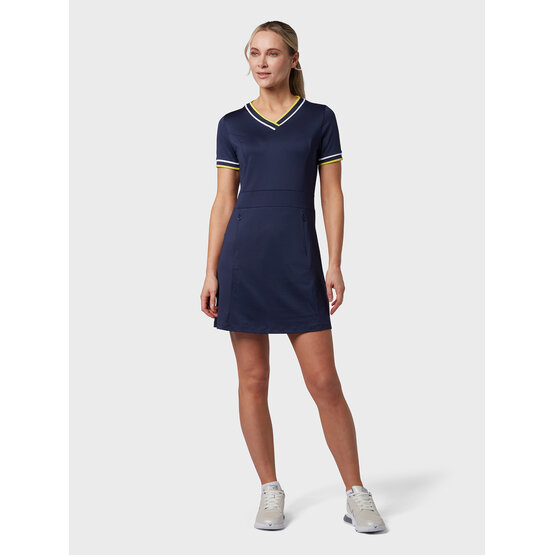 Callaway  V-NECK COLORBLOCK Šaty s krátkým rukávem námořnická modrá
