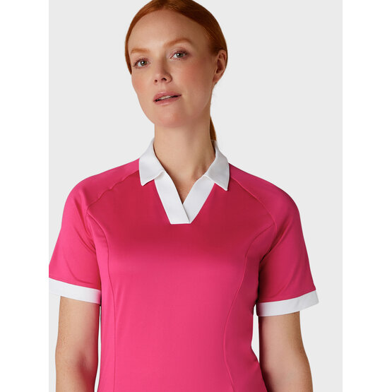 Callaway  Colour Block Half Sleeve Polo pink