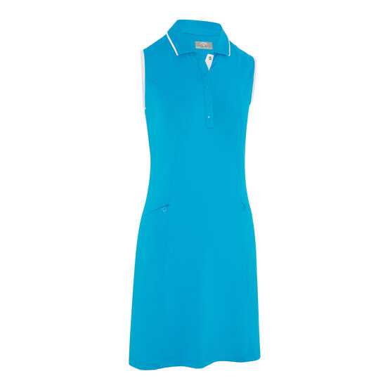Callaway  SL Dress W/Snap Placket Sleeveless Dress blue