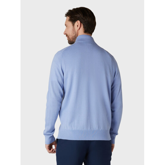 Callaway 1/4 Blended Merino Sweater Troyer Strick hellblau