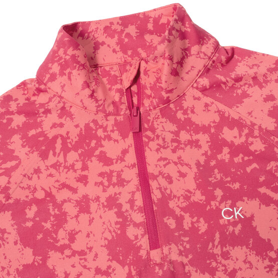 Calvin Klein  CANVAS PRINT 1/2 ZIP Stretch Undershirt pink