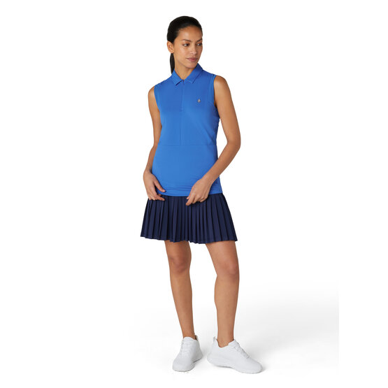 Penguin  Zip Mesh Blocking Without Arm Polo blue