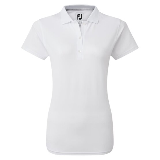 FootJoy  Stretch Pique Solid Half Sleeve Polo white