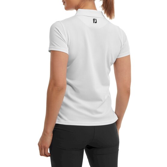 FootJoy  Stretch Pique Solid Half Sleeve Polo white
