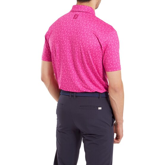 FootJoy  Painted Floral Half Sleeve Polo pink