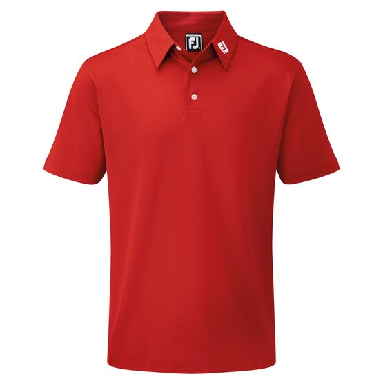 Image of FootJoy Stretch Pique Solid Half Sleeve Polo red