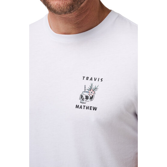 TravisMathew PINEAPPLE DRINKS tričko s krátkým rukávem bílá