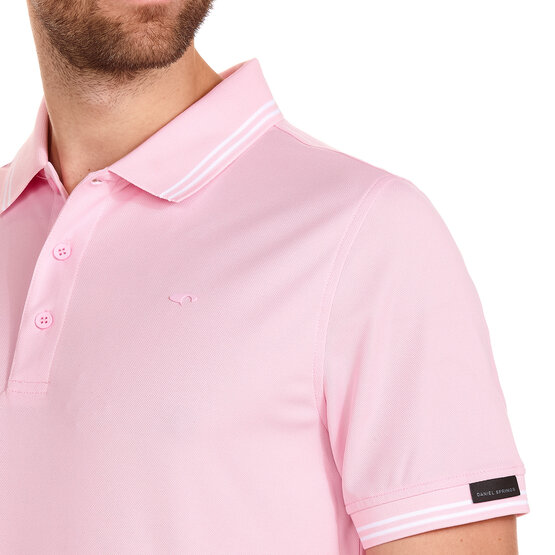 Daniel Springs  Functional half-sleeved polo pink