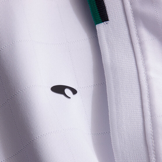 Daniel Springs  Jaquard structure half-sleeved polo white
