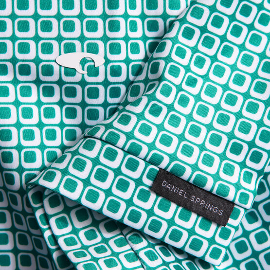 Daniel Springs  Minimal print functional half-sleeved polo green