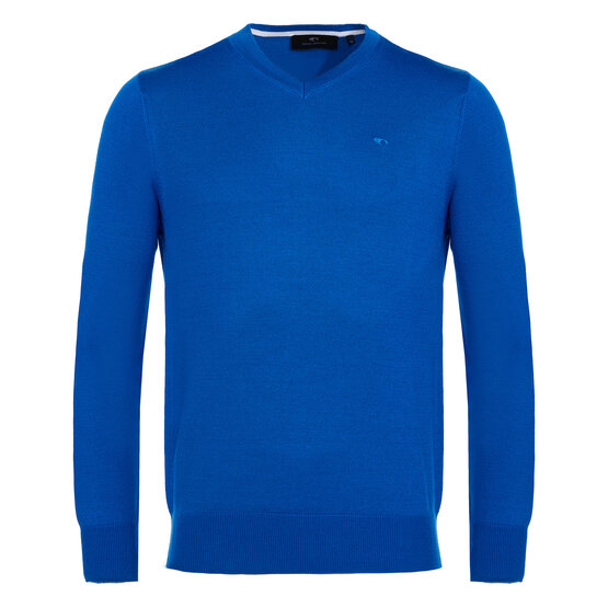 Daniel Springs Basic Pullover Strick blau