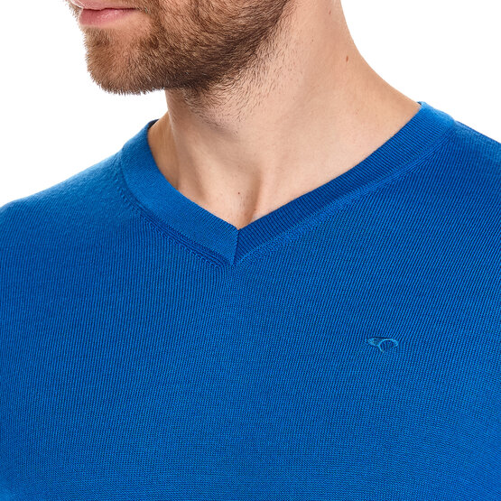 Daniel Springs pletený svetr Basic modrá