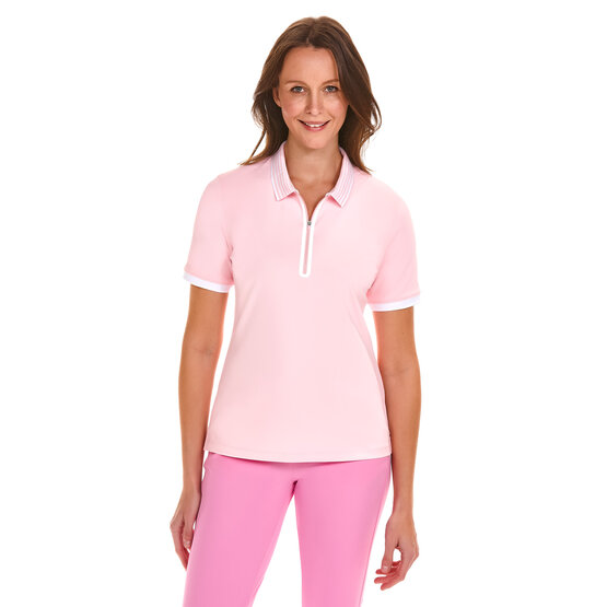 Valiente  Functional pique half-sleeved polo pink