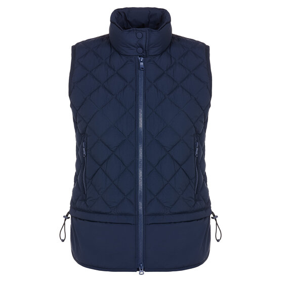 Valiente  Check quilted thermal vest navy