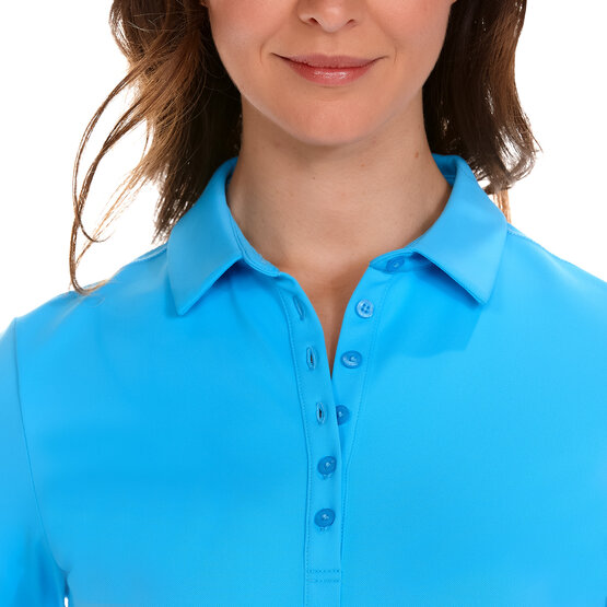 Valiente  Functional pique half-sleeved polo turquoise