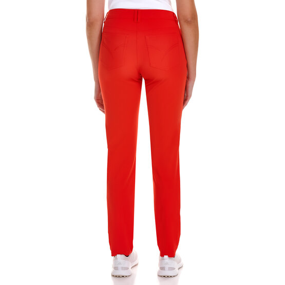 Valiente  Dlouhé elastické kalhoty JOSY s 5 kapsami červená