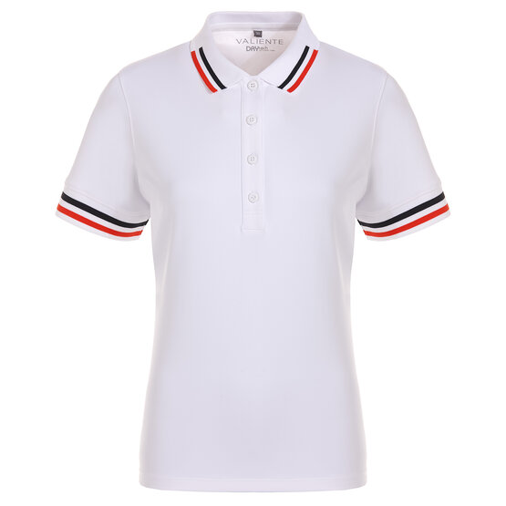 Image of Valiente Functional pique half-sleeved polo white