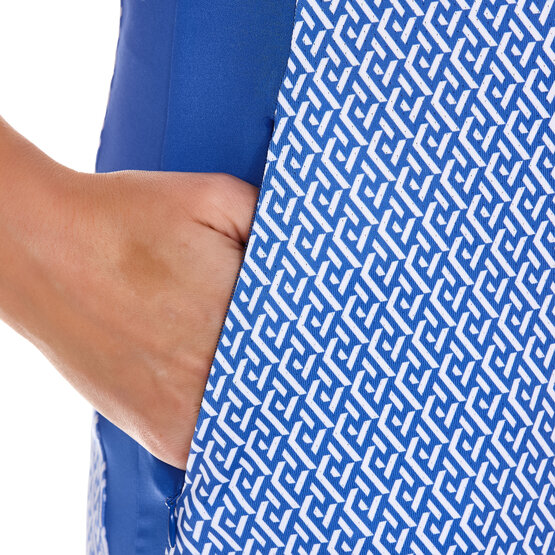 Valiente  Colorblock print sleeveless dress blue