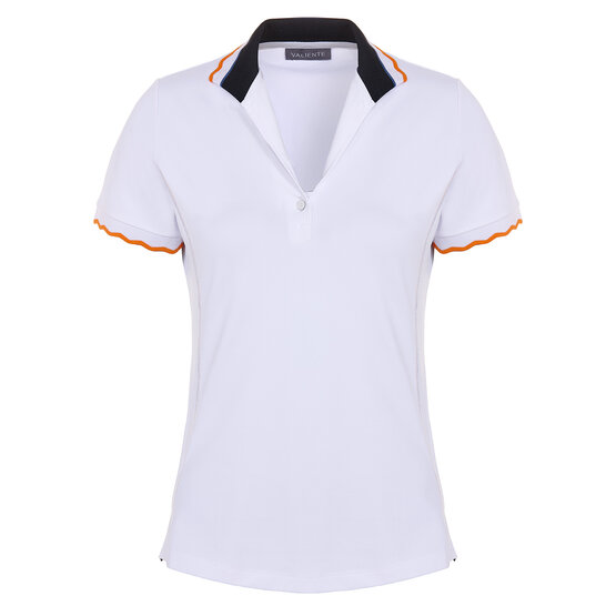 Valiente  Special tipped collar half-sleeve polo white