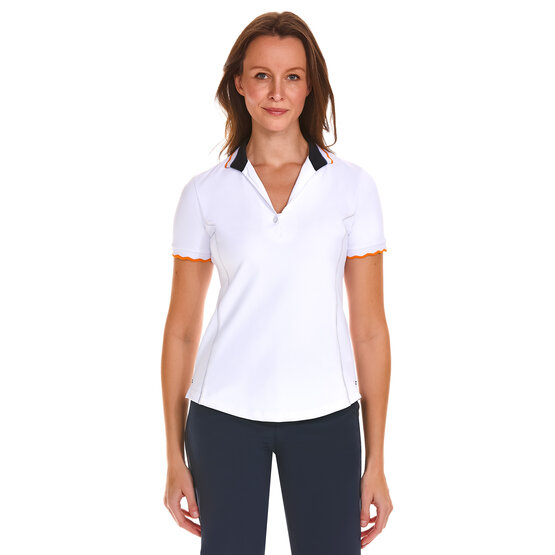 Image of Valiente Special tipped collar half-sleeve polo white