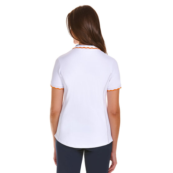 Valiente  Special tipped collar half-sleeve polo white