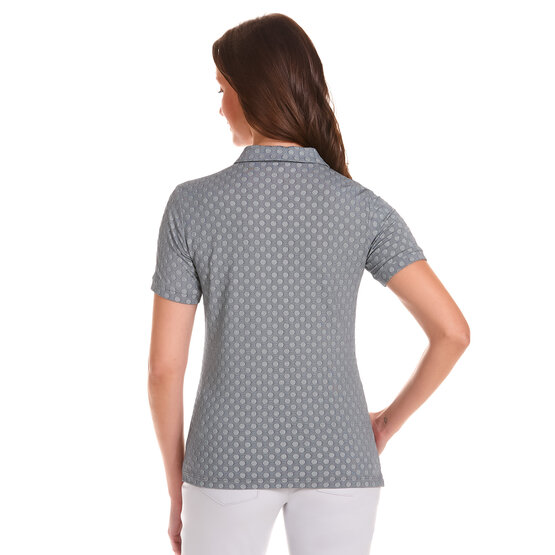 Valiente  Dotted jacquard half-sleeve polo navy