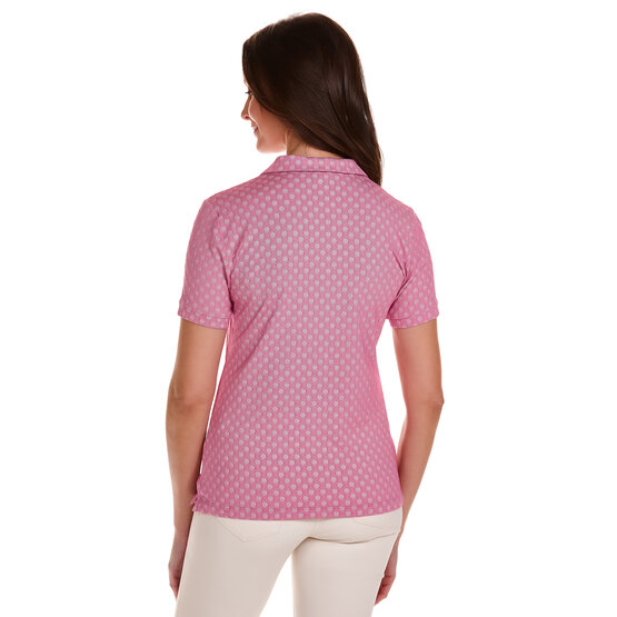 Valiente  Dotted jacquard half-sleeve polo pink