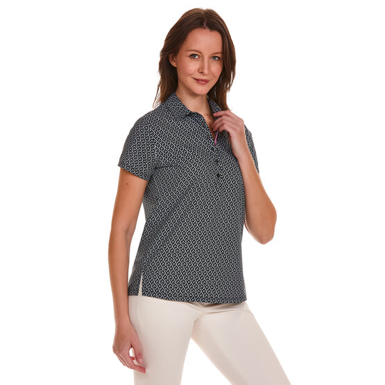 Valiente  Back pleat and print half sleeve polo fancy