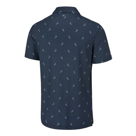 Ping  Gold Putter Printed Half Sleeve Polo navy