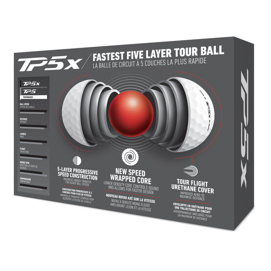 TaylorMade TP5x 24 golfové míčky bílá