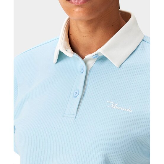 Macade Golf Tech Range Shirt Halbarm Polo hellblau