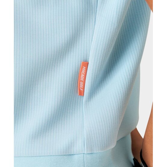 Macade Golf Tech Range Shirt Halbarm Polo hellblau