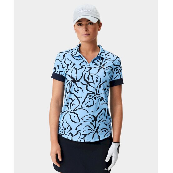 Macade Golf  Taylor Floral Signature Shirt Half Sleeve Polo light blue