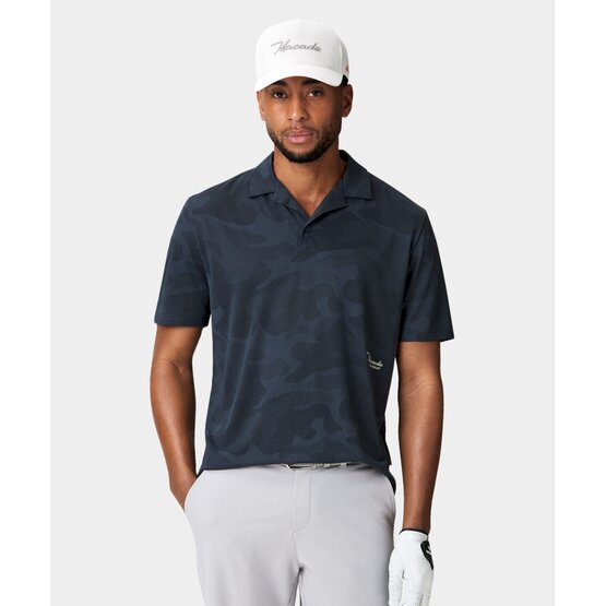 Macade Golf  Košile Mack Camp Polo s krátkým rukávem tmavě šedá
