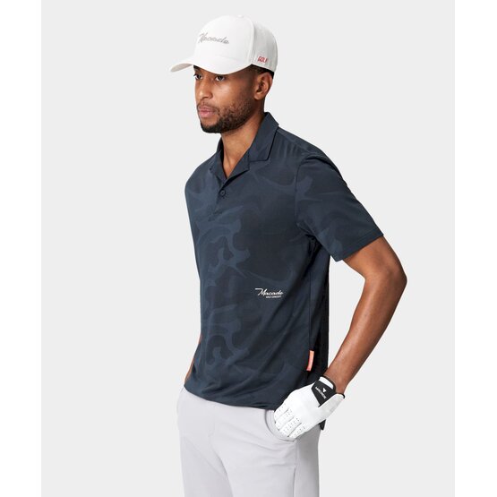 Macade Golf  Mack Camp Shirt Half Sleeve Polo dark gray
