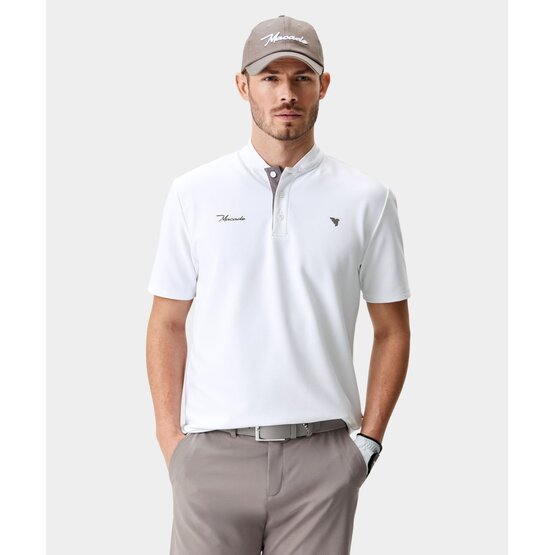 Macade Golf Heath Bomber Shirt Halbarm Polo weiß