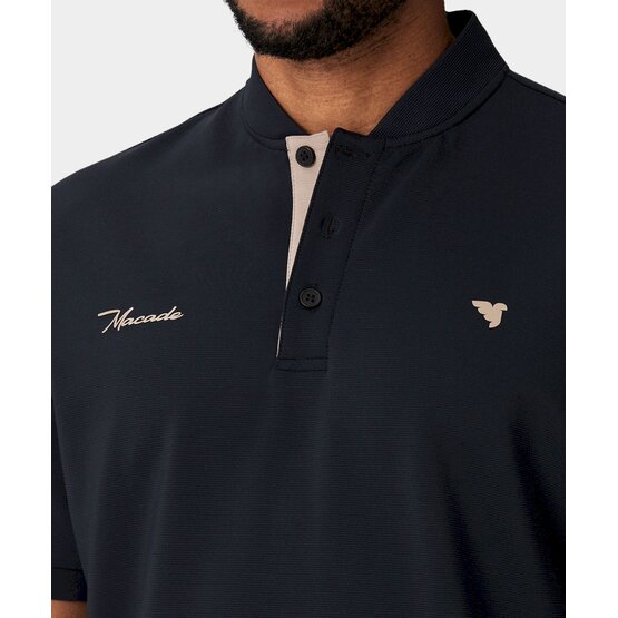 Macade Golf  Heath Black Bomber Shirt Half Sleeve Polo black