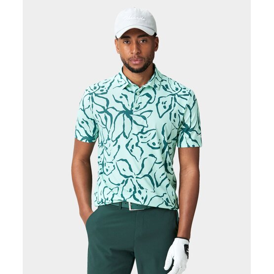 Image of Macade Golf TX Tour Shirt Halbarm Polo hellgrün