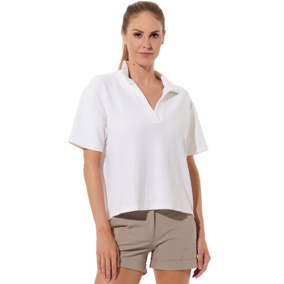 MDC  Relaxed fit half-sleeve polo white