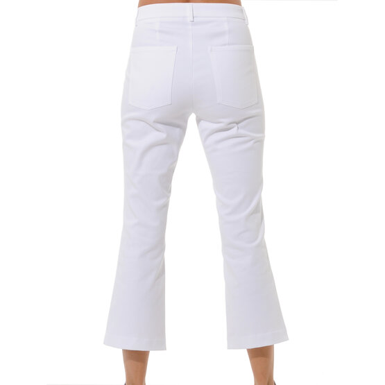 MDC  Boot cut cropped chino 7/8 pants white