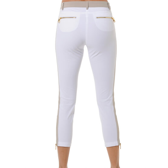 MDC  kalhoty 7/8 s dvojitým zipem bílá