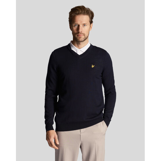Lyle & Scott  Golf V Neck Sweater Knit navy