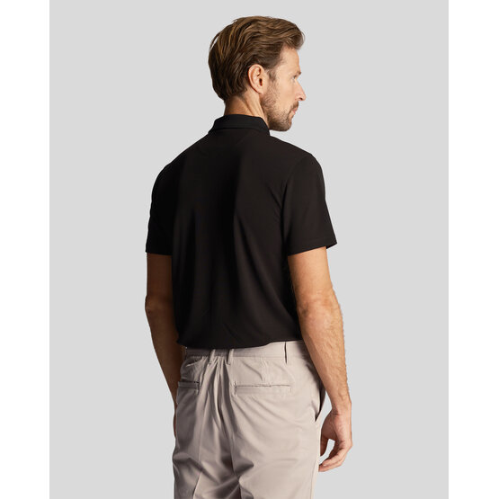 Lyle & Scott  Golf Tech half sleeve polo black