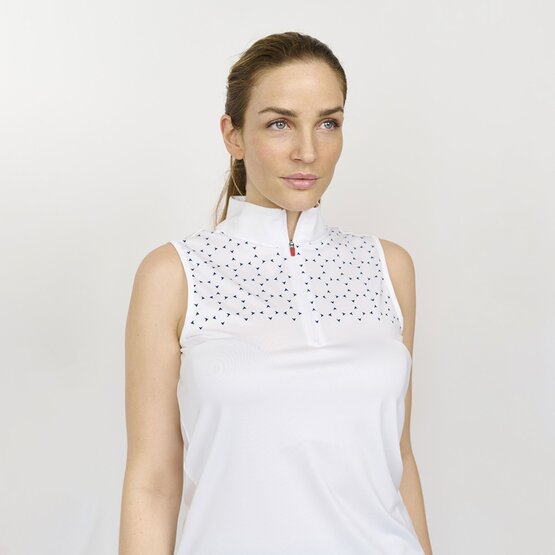 Backtee Ladies Icon ohne Arm Polo weiß